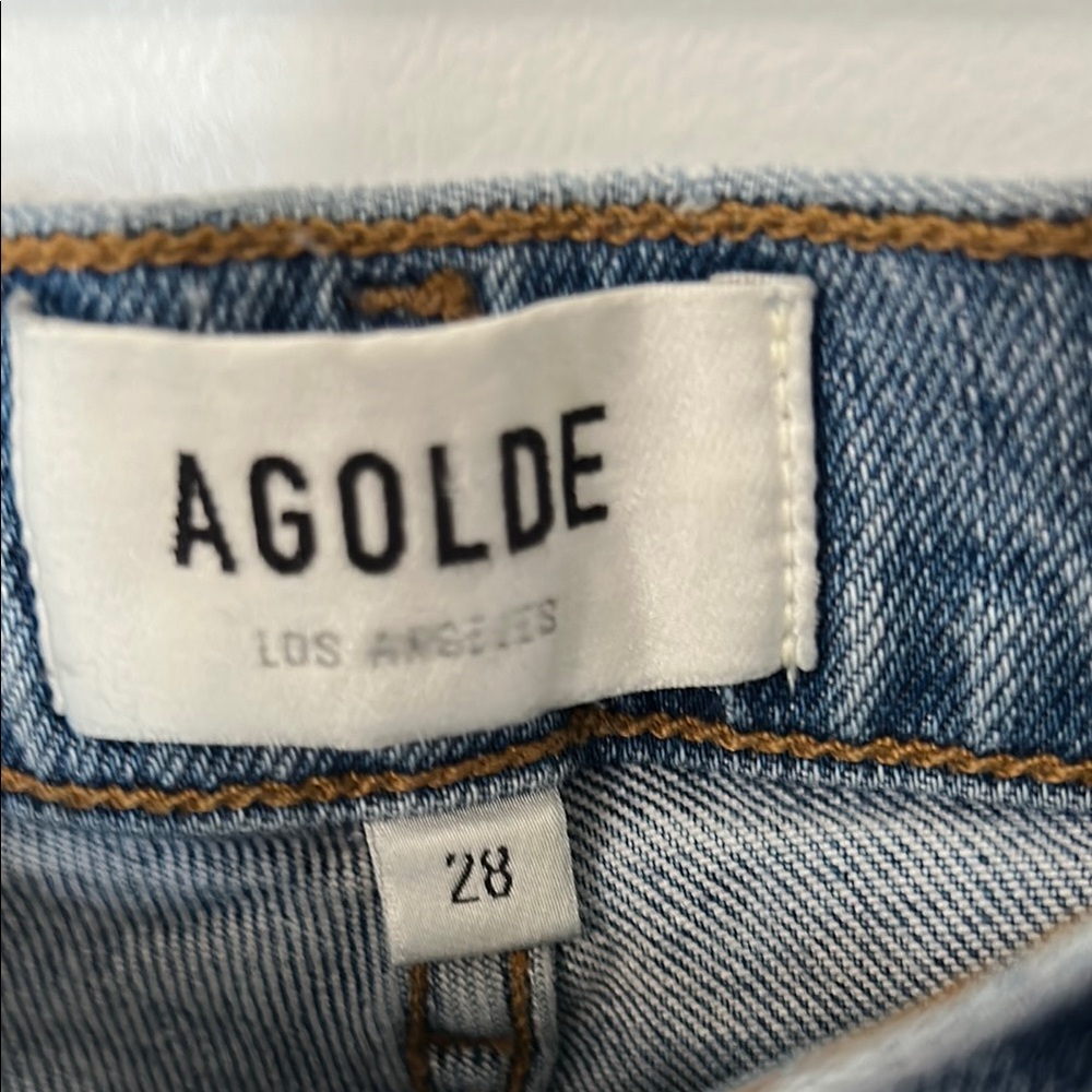 Agolde Faded Blue Ankle Jeans - Picture 2 of 10